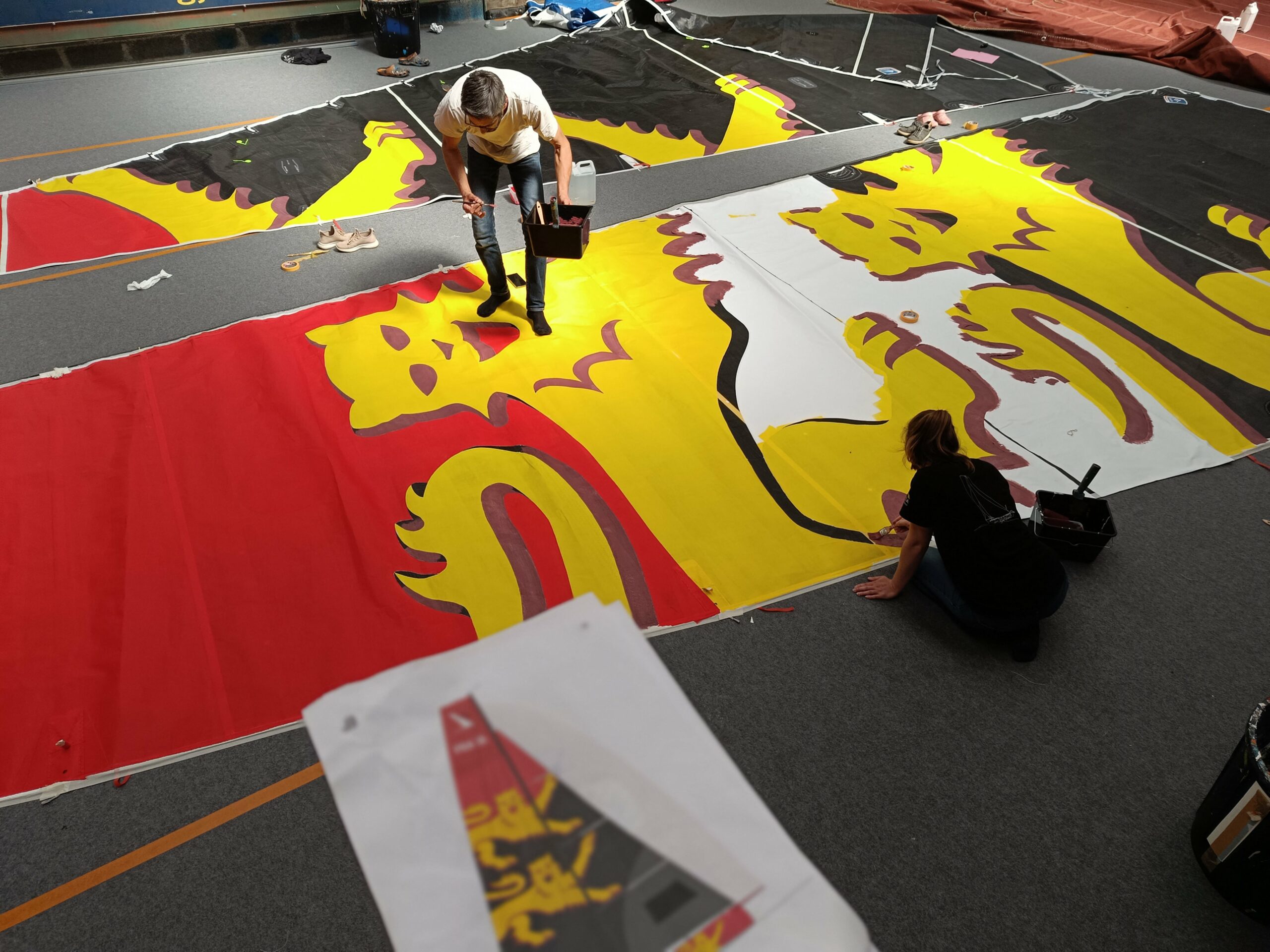 Voiles Normandie fichier et réalisation Réalisation de peinture sur voile figaro 3